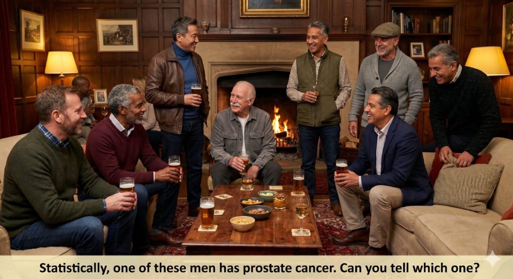 A group of men supporting each other